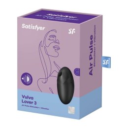 Przyjemna i subtelna stymulacja łechtaczki: wibrator i stymulator Vulva Lover 3 Black od Satisfyer